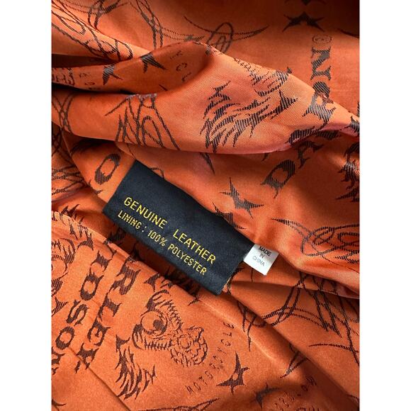 VTG 90's Y2K Harley Davidson Black Leather Jacket Motorcycle Size Medium - Picture 9 of 9